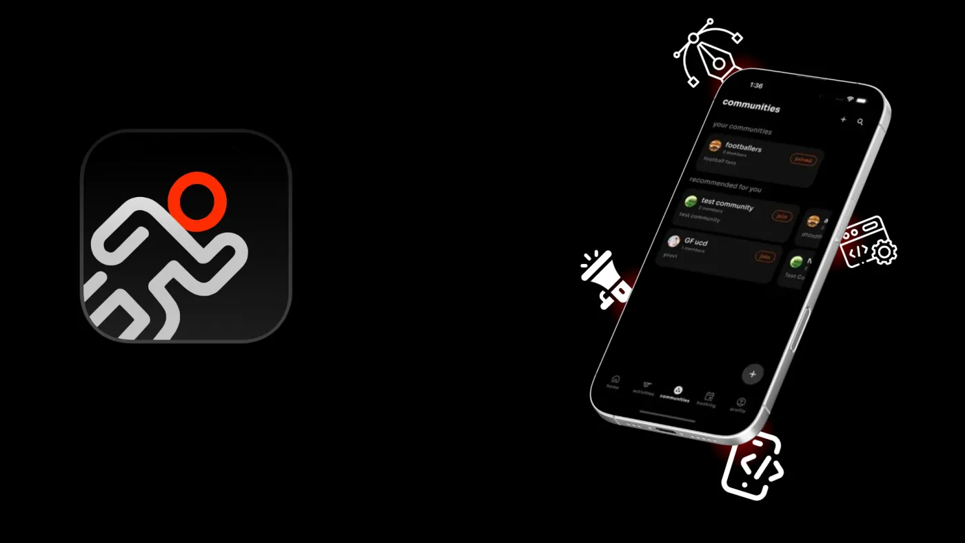 Move app icon alongside the communities screen and booking tab